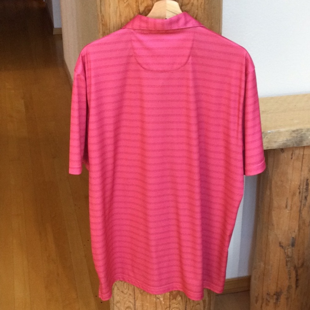 (2) Like New Men's Blue and Coral Striped Golf ⛳️ Greg Norman Polo Shirts - Picture 11 of 16